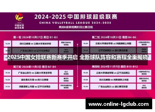 2025中国女排联赛新赛季开启 全新球队阵容和赛程全面揭晓