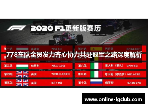 778车队全员发力齐心协力共赴冠军之路深度解析